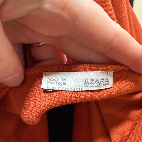 Zara Orange and White Oversized Blouse - Picture 7 of 7